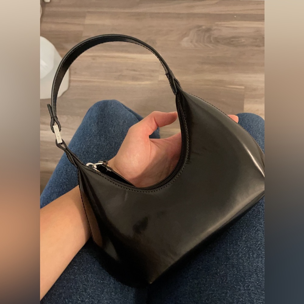 BY FAR Black Baby Amber Shoulder Bag
